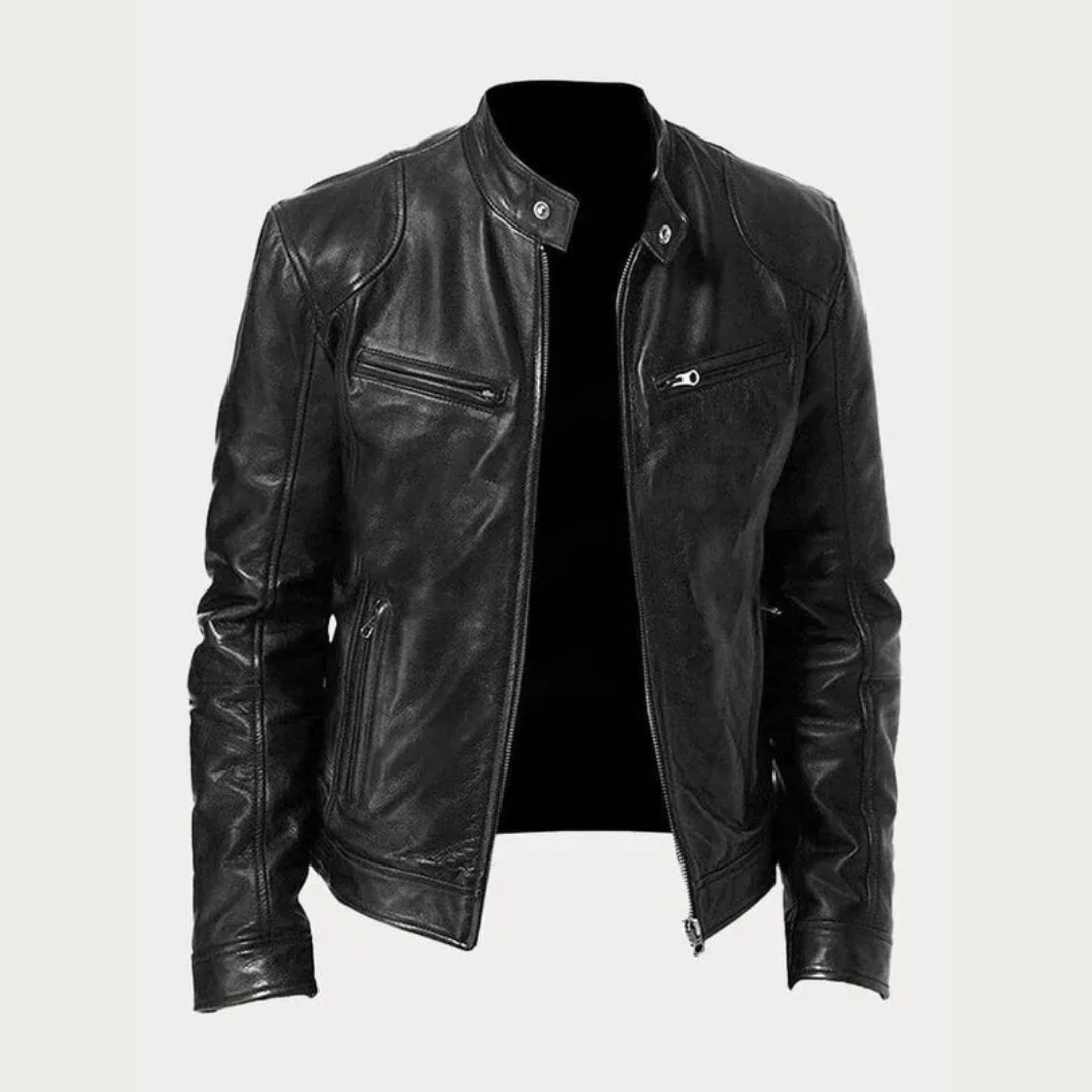 Veste en cuir homme