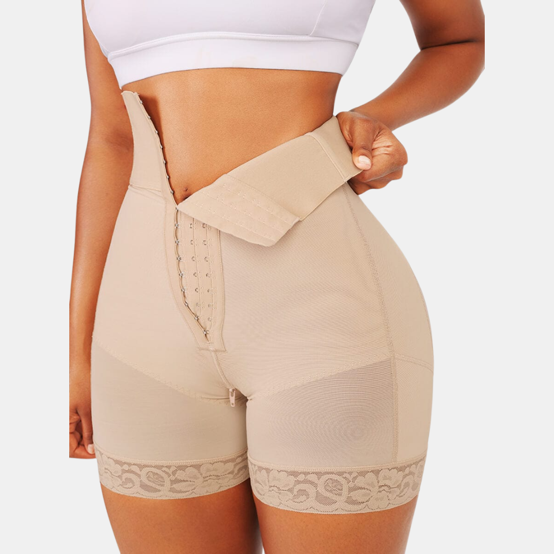 Short gainant taille haute femme