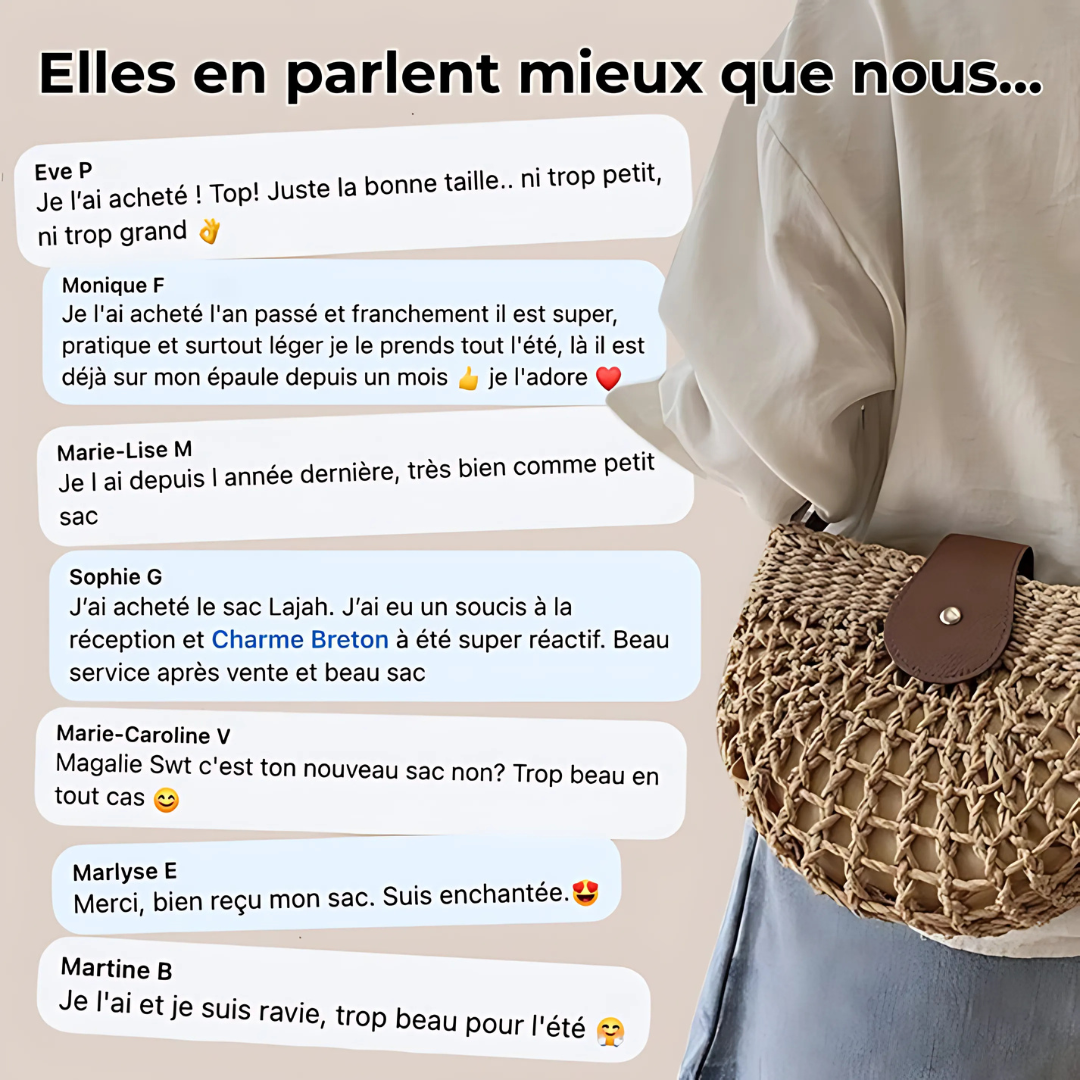 Sac bandoulière en paille