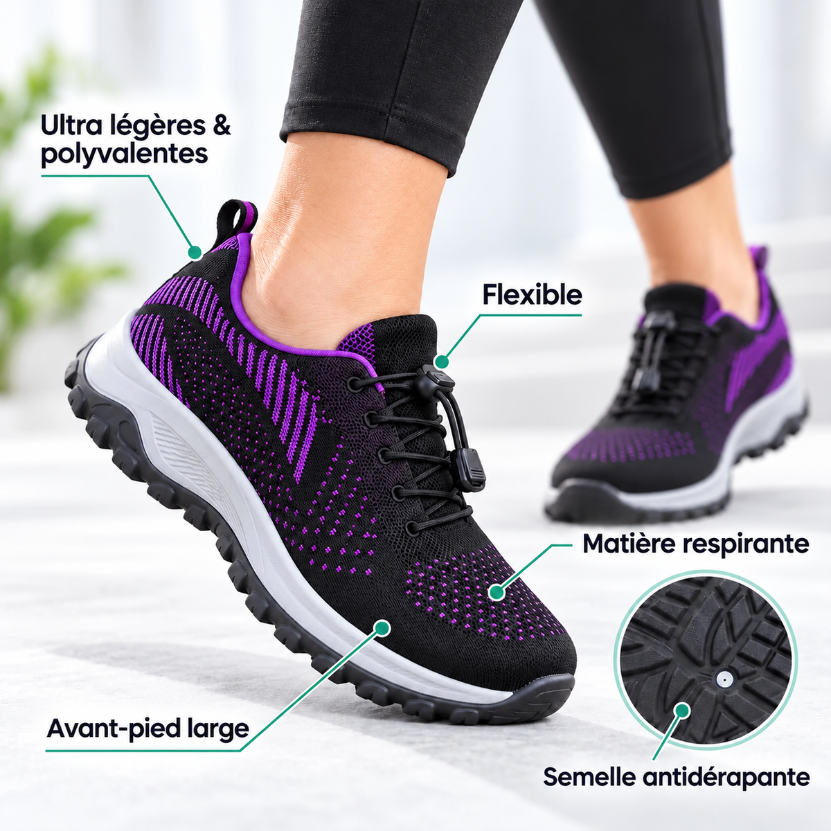 Chaussures Orthopédiques Légères pour Pieds Larges
