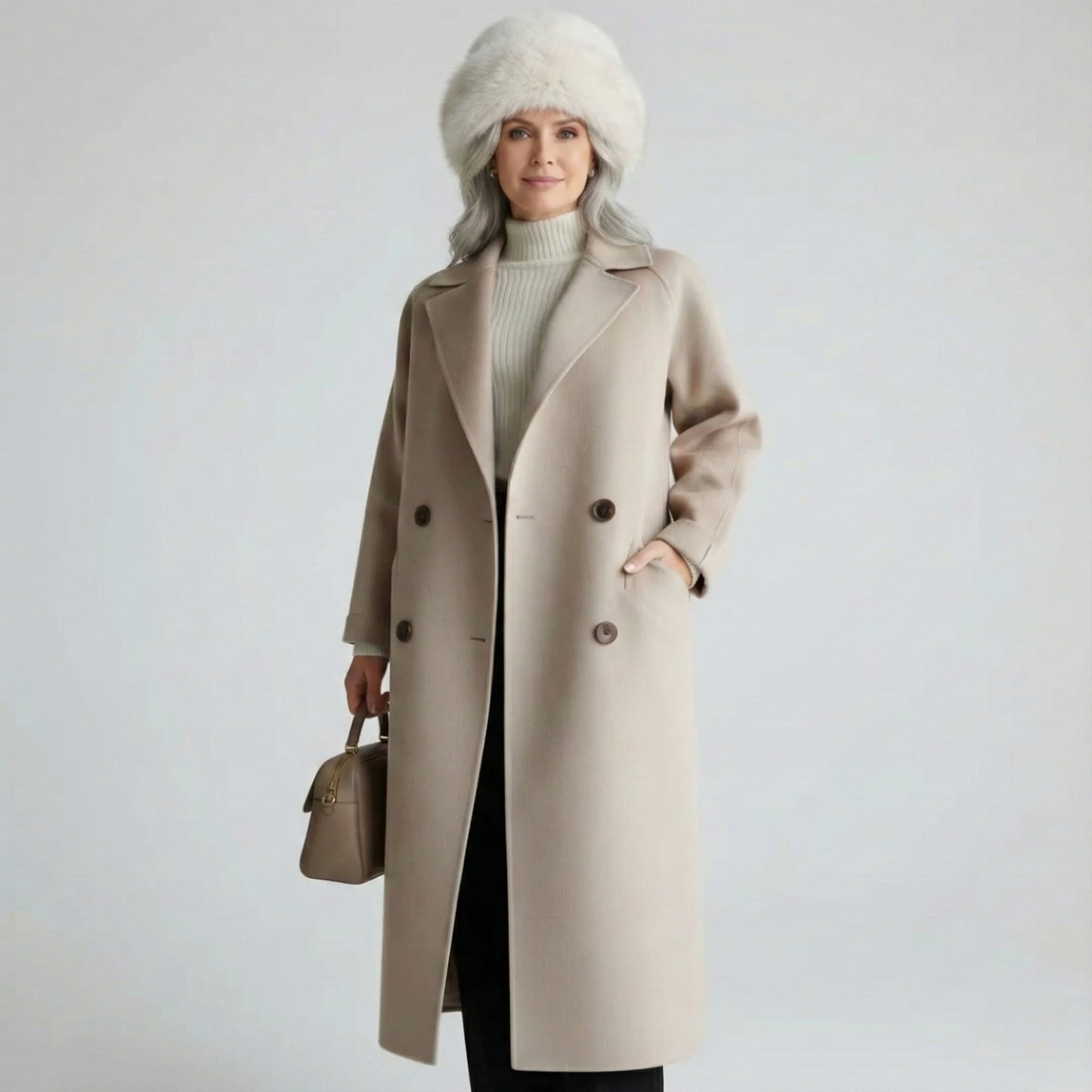 Bonnet d’hiver en fausse fourrure douce