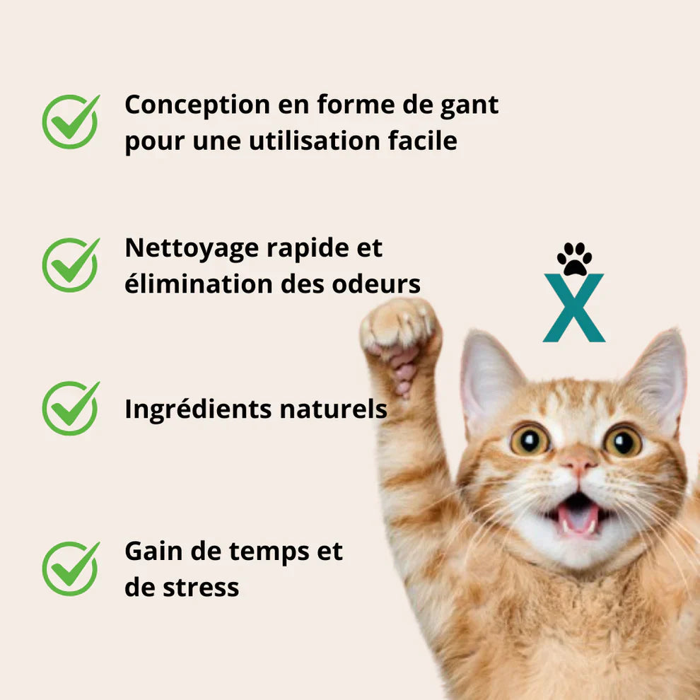 Boîte de gants nettoyants pour animaux