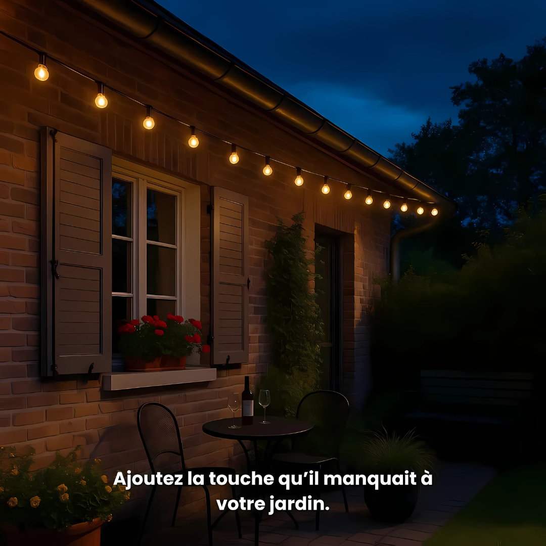 Guirlande solaire LED extérieure