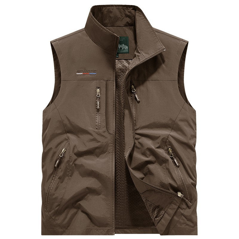 Gilet cargo multi-poches respirant homme léger pratique