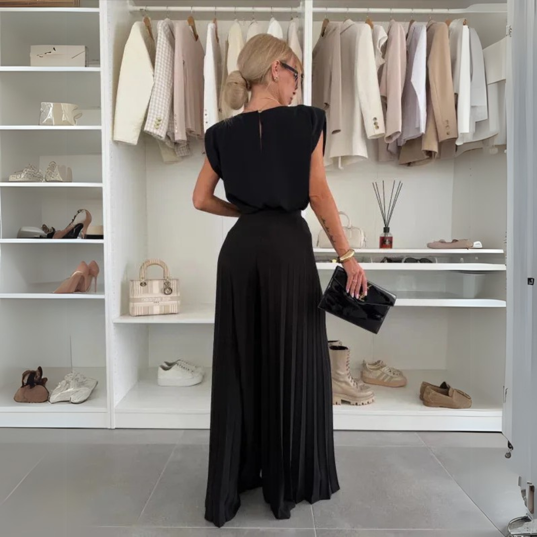 Ensemble fluide plissé femme