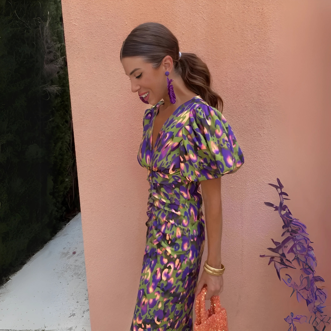 Robe d'été fluide et colorée femme