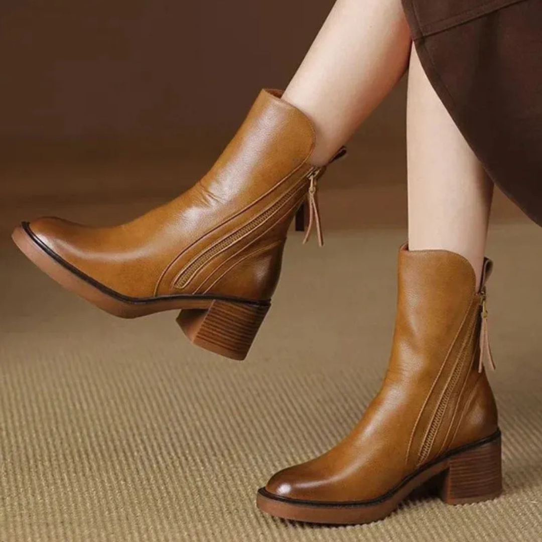 Bottines en cuir pour femme