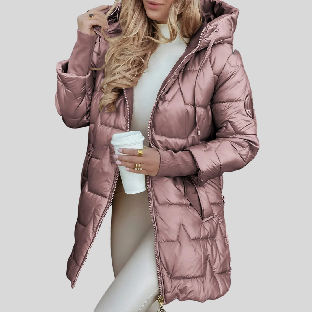 Manteau long matelassé pour femmes
