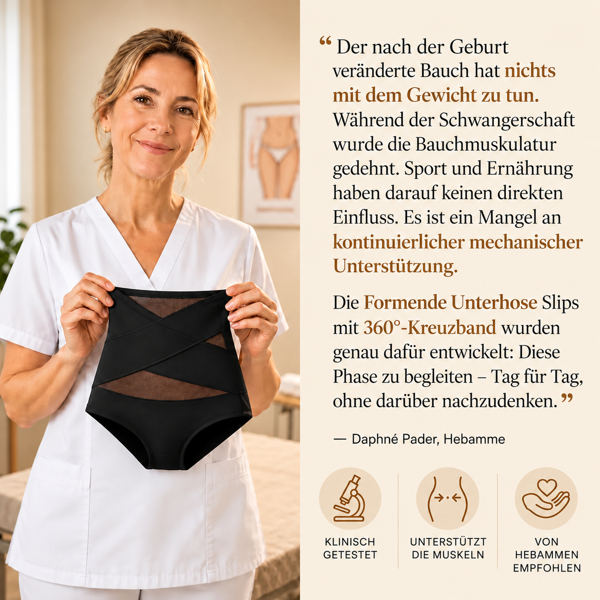 Culotte Gainante Post-Partum Taille Haute