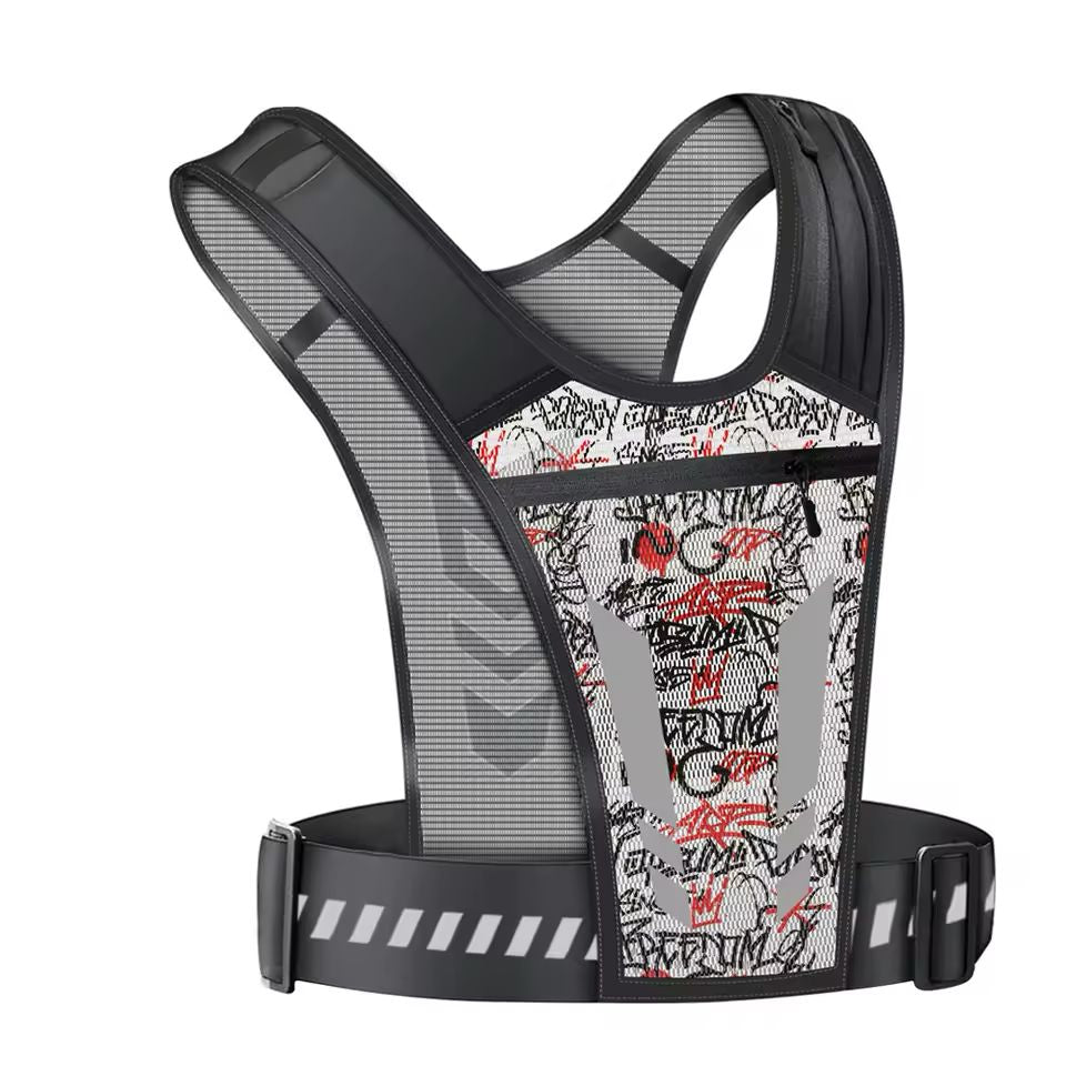 Gilet de course respirant avec gourde souple