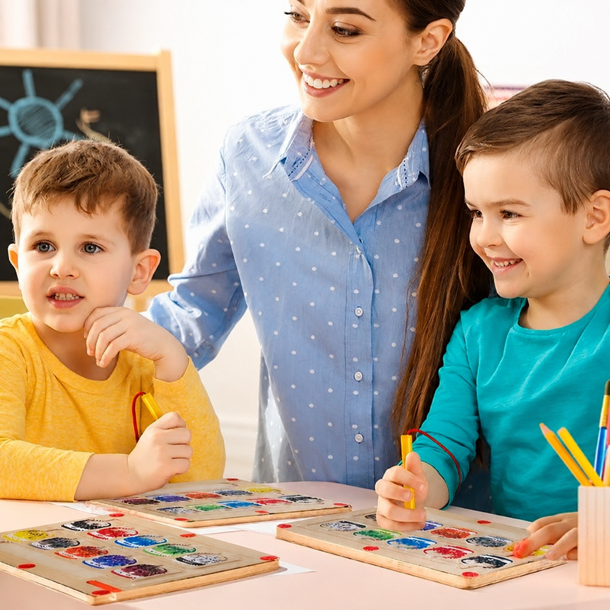 Magnetisches Lernlabyrinth für Kinder