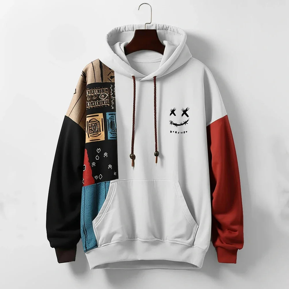 Sweat à capuche contrasté pour homme