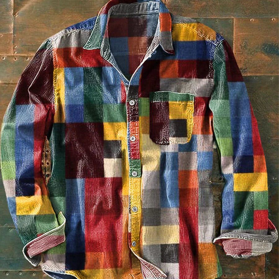 SPENCER – Chemise Unie Mixte à Carreaux Colorés