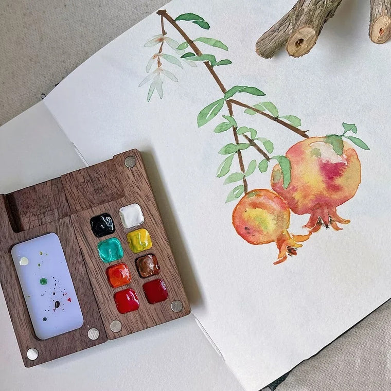 Palette et kit de peinture ultra-compact pour artistes en voyage