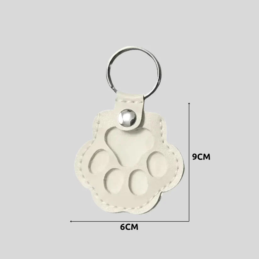 Porte-clés en cuir – Forme de patte pour les amis des animaux