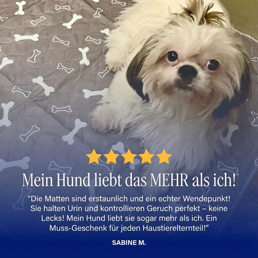 Wiederverwendbare saugfähige Matte für Hunde