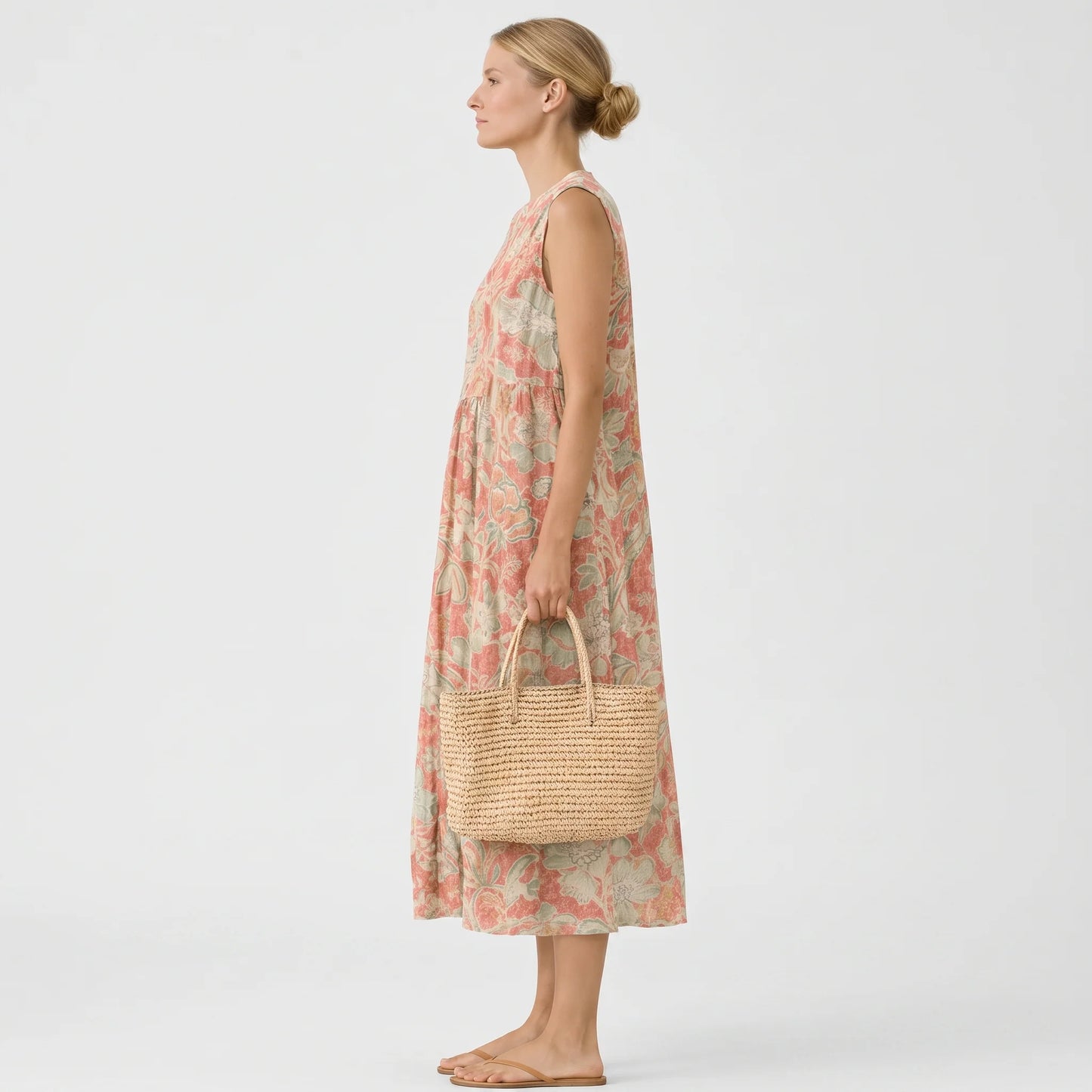 Robe Midi Florale Fluide Femme