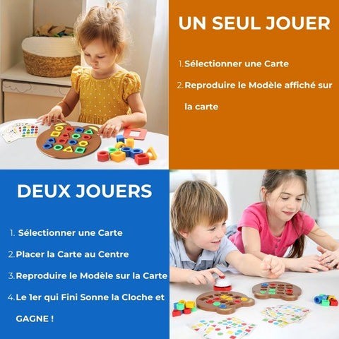 Jeu d'association formes et couleurs | PUZZPLAY™ (Pack Duo)