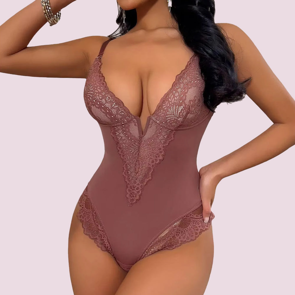 Body gainant dentelle sculptant