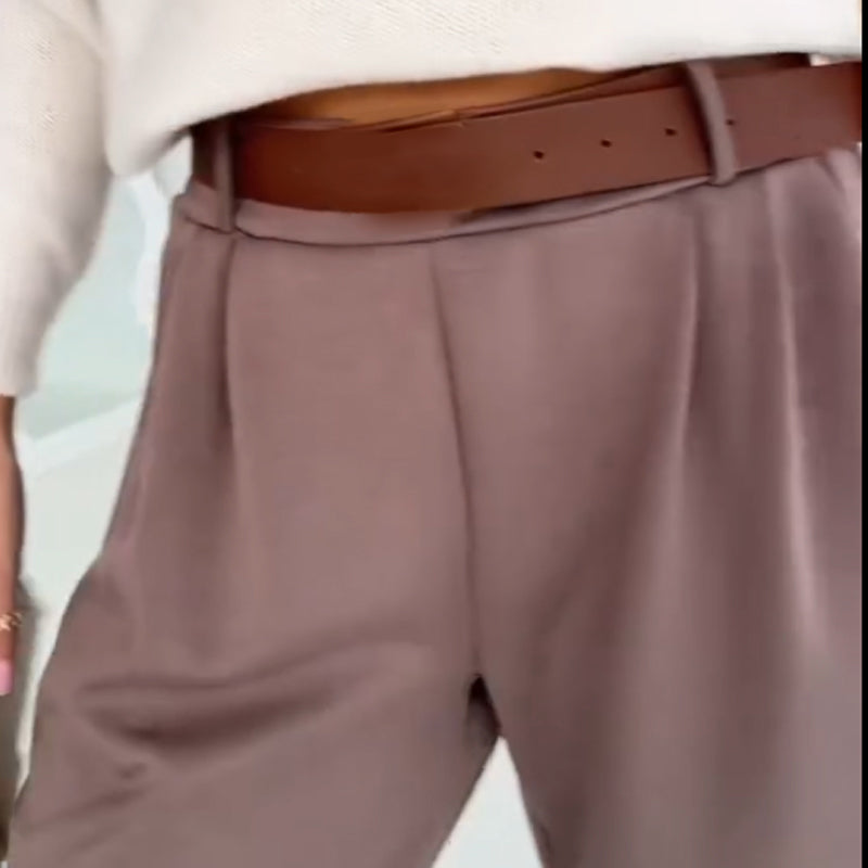 Pantalon fuselé neuf dixièmes confortable pour femme