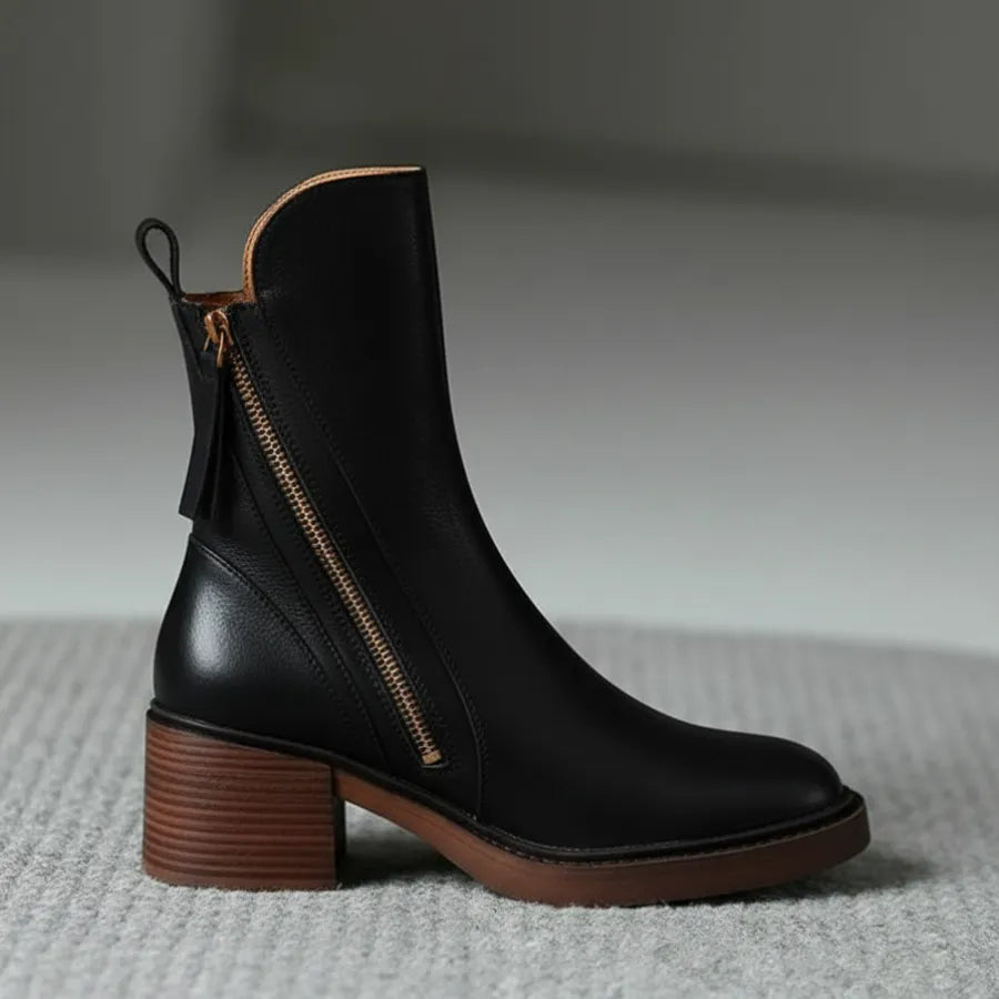 Bottines en cuir pour femme