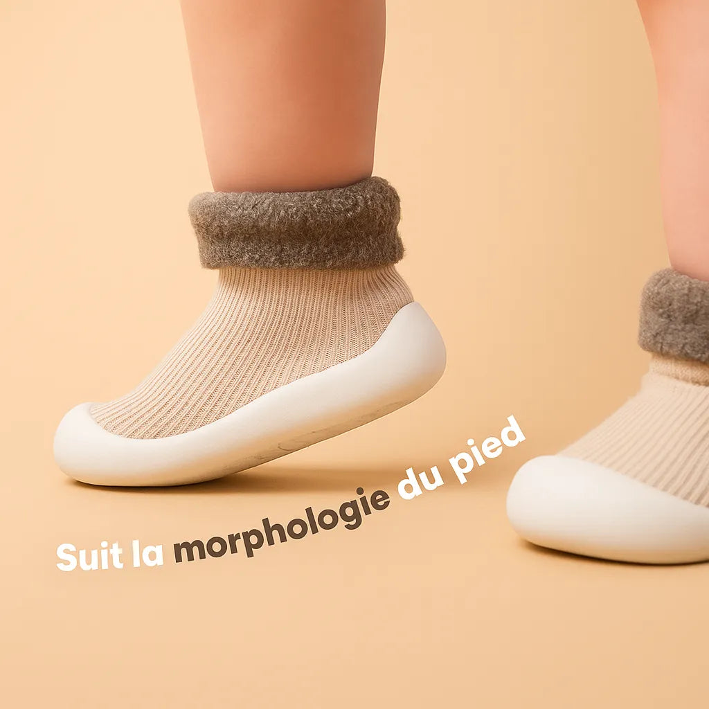 Chaussons bébé en coton épais