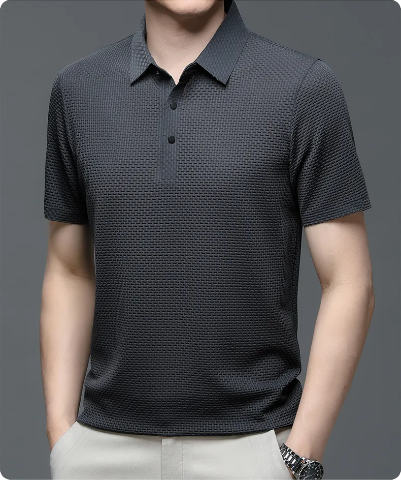 Polo premium structuré pour homme