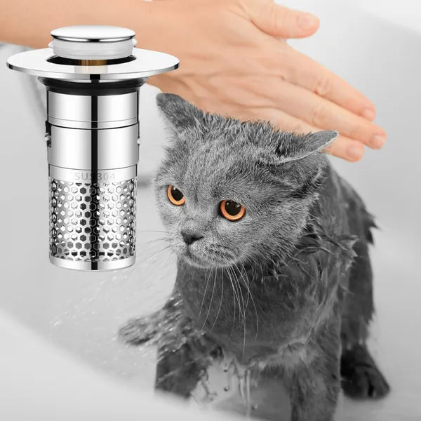 Bouchon universel d’évacuation avec filtre intégré