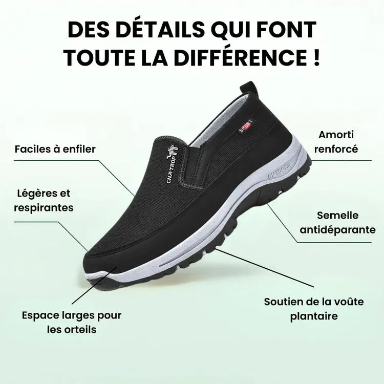 Chaussures de marche homme à confort orthopédique
