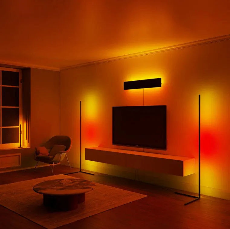 Lampe LED sur pied multicolore