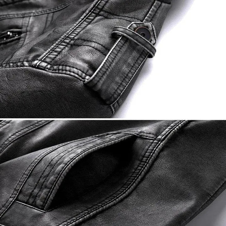 Veste en cuir homme