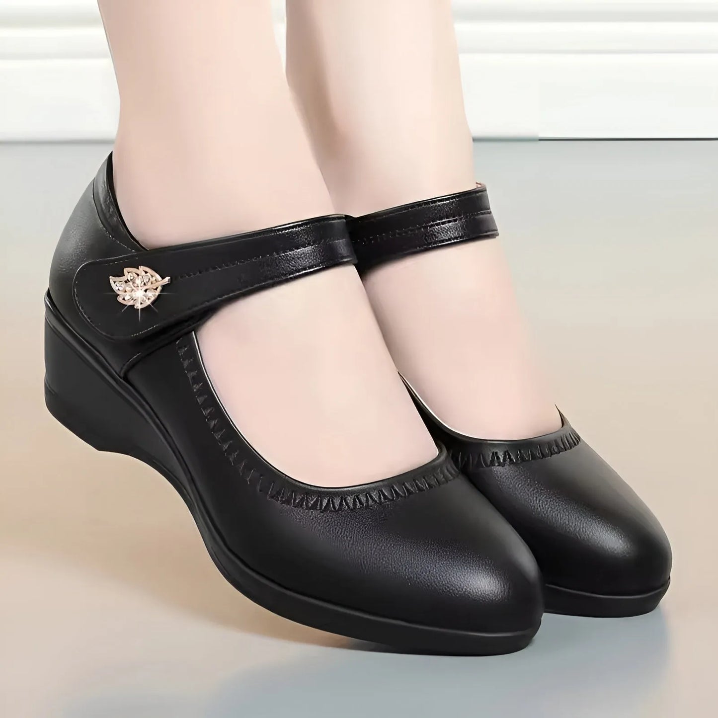 Chaussures souples confortables en cuir PU