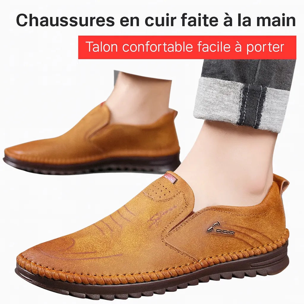 Chaussures homme cuir respirantes antidérapantes