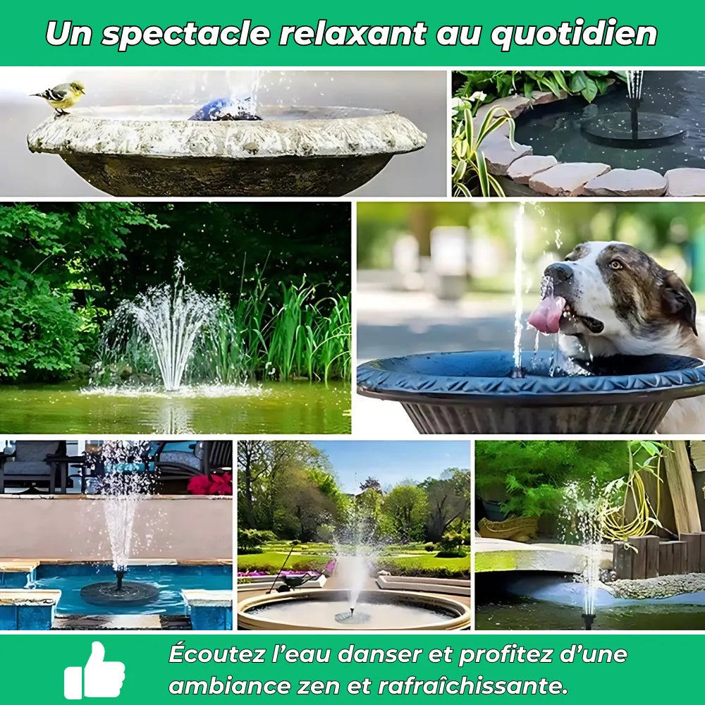 Fontaine Solaire pour Bassin et Jardin – Autonome & Décorative