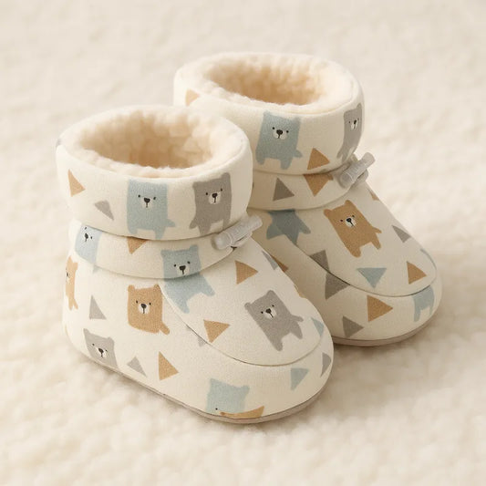 Chaussons bébé antidérapants et chauds