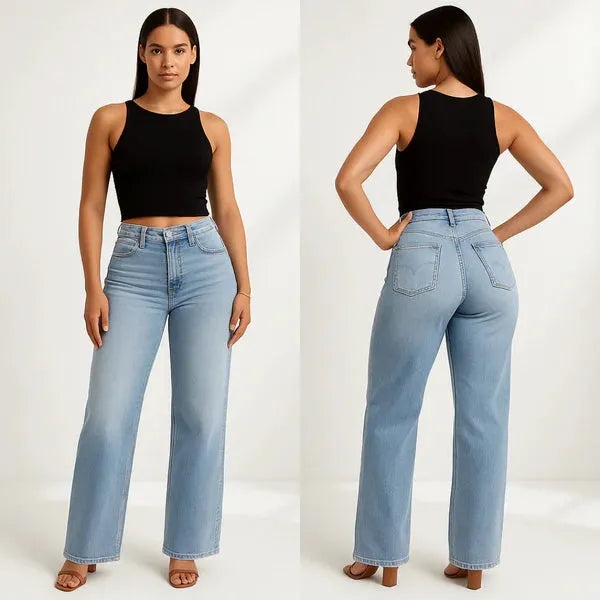 Formgebende High-Waist Jeans