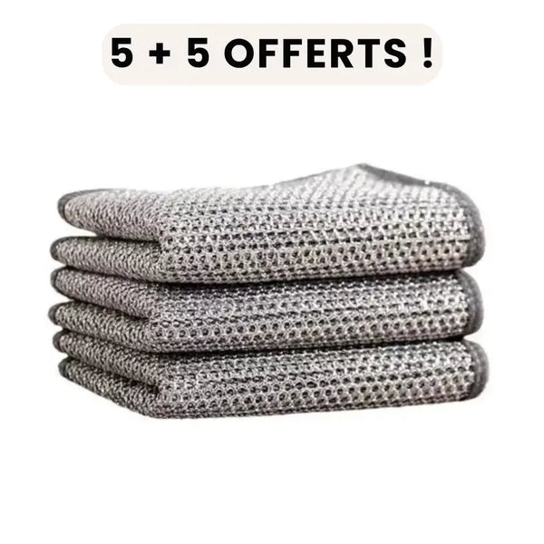 Chiffons nettoyants inox réutilisables