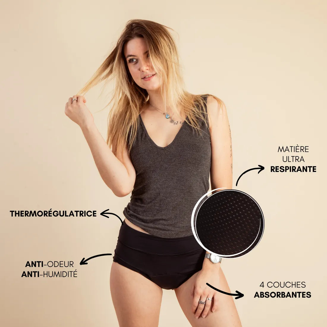 Culotte menstruelle invisible