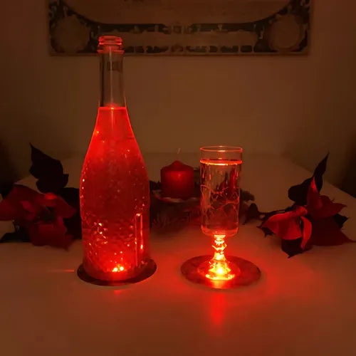Dessous de verre lumineux pour soirées festives