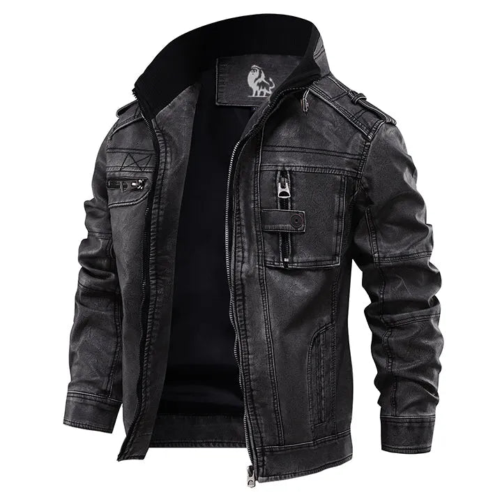 Veste en cuir homme