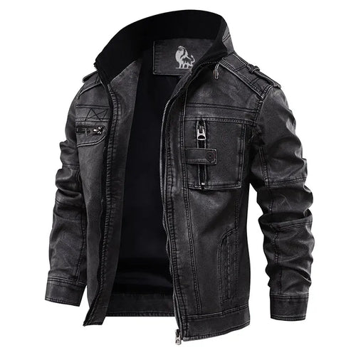 Veste en cuir homme