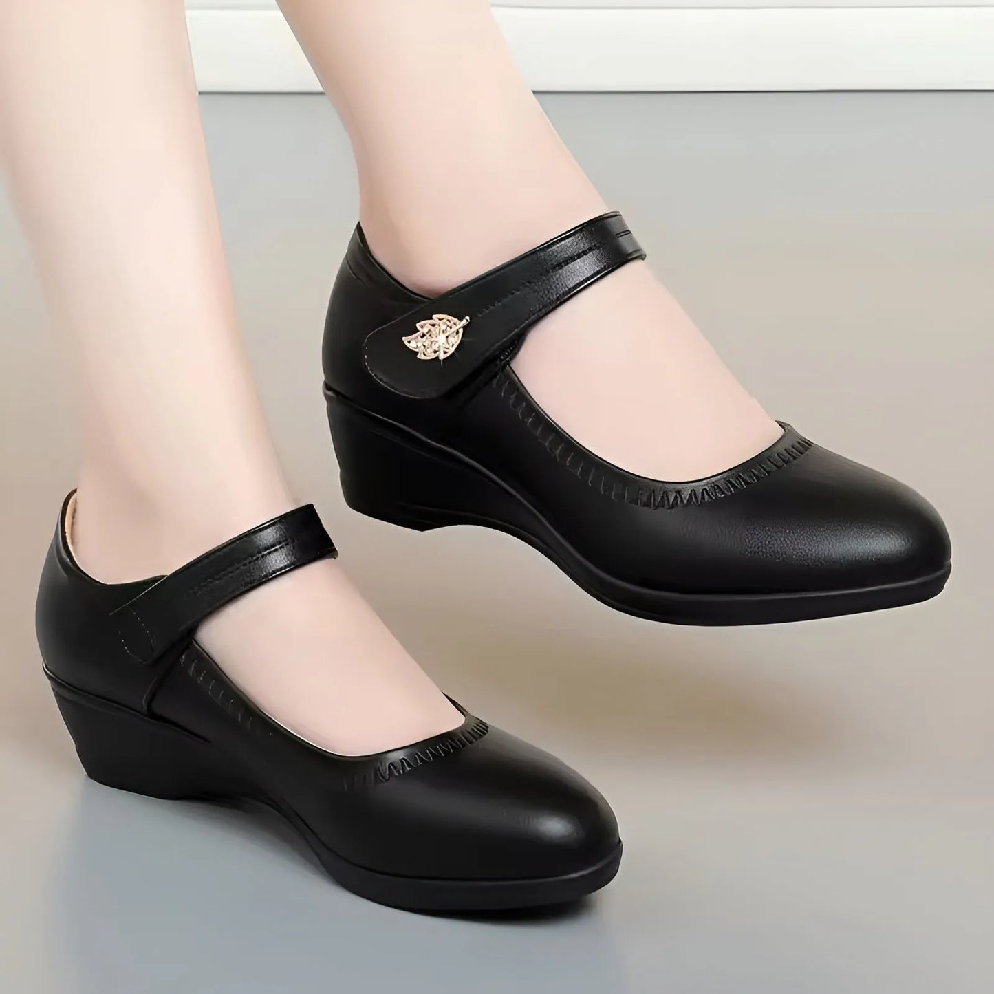 Chaussures souples confortables en cuir PU
