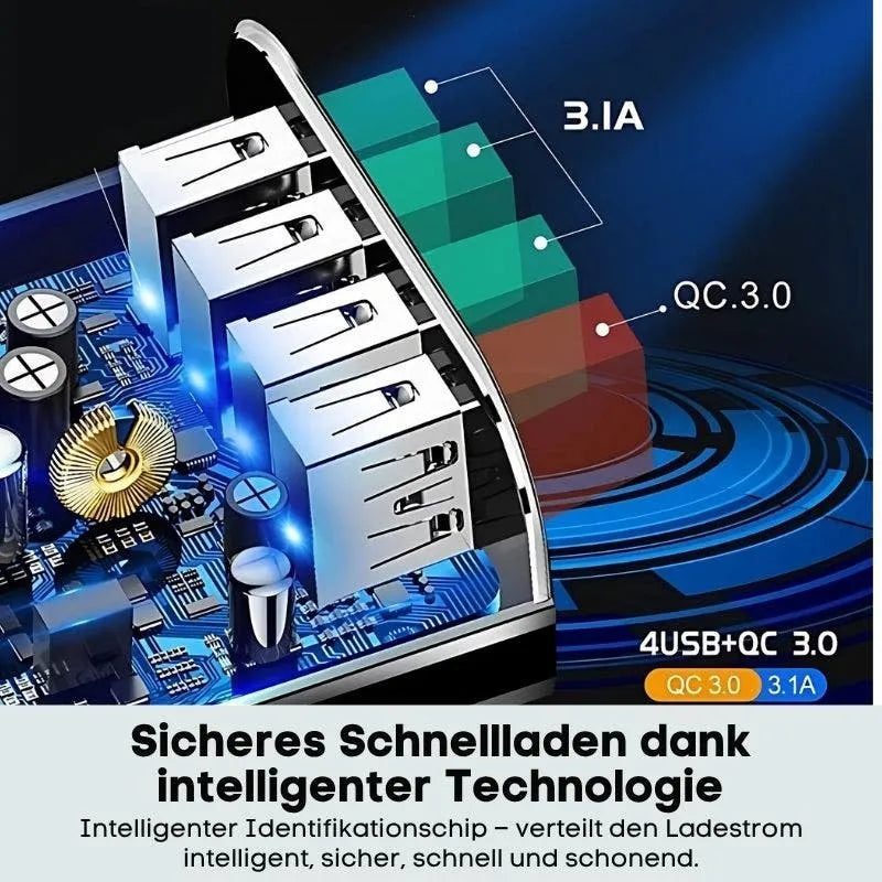 USB Ladegerät mit 4 Ports