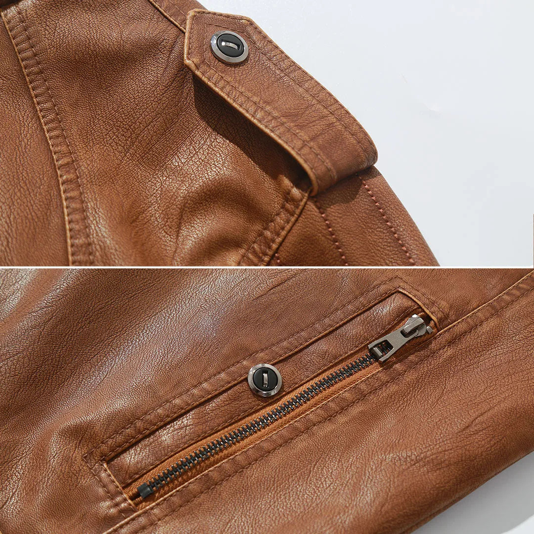 Veste en cuir homme