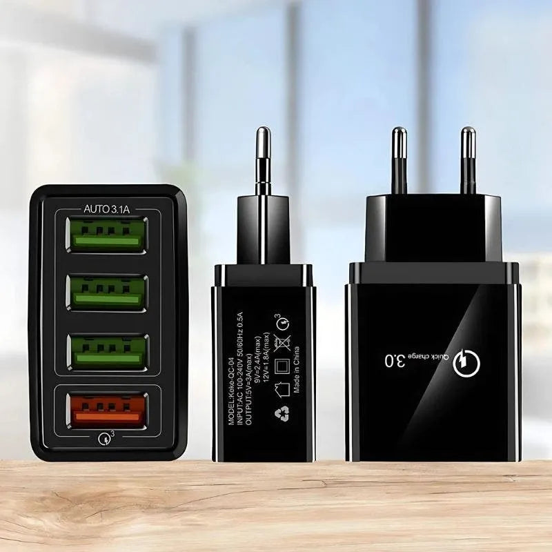 USB Ladegerät mit 4 Ports