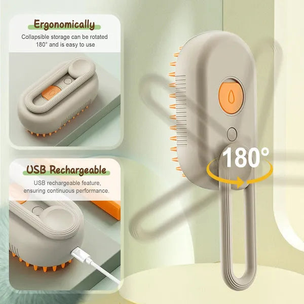 Brosse autonettoyante pour poils d’animaux