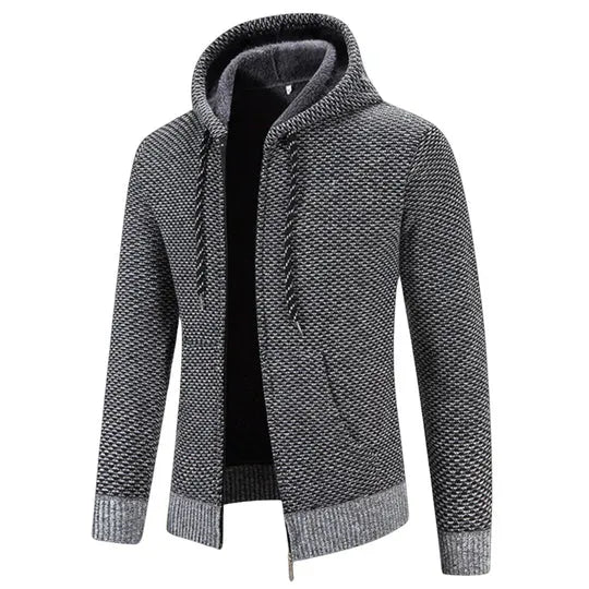 Herren Strickjacke mit Kapuze