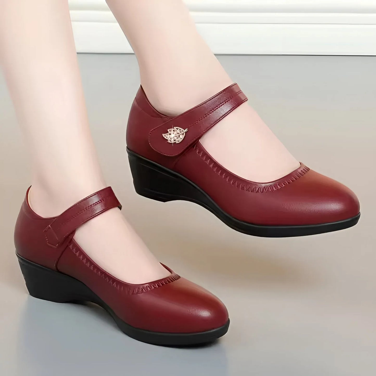 Chaussures souples confortables en cuir PU