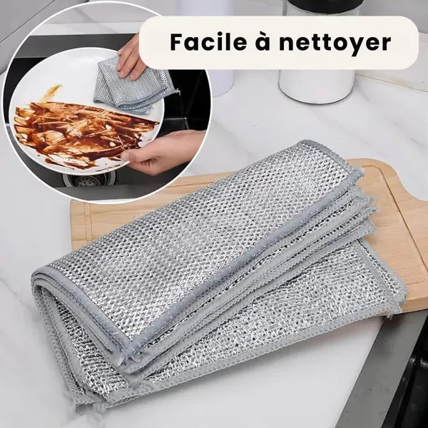 Chiffons nettoyants inox réutilisables