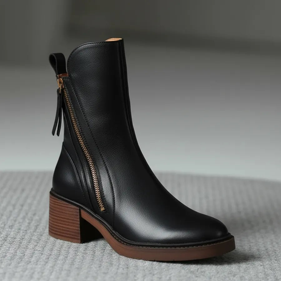 Bottines en cuir pour femme